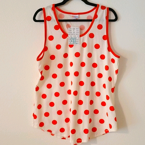 LuLaRoe Tops - 💜2 for $15💜 LuLaRoe polka dot tank top